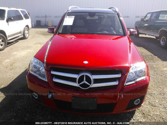 WDCGG8HB9CF839798 - 2012 MERCEDES-BENZ GLK 350 4MATIC RED photo 6