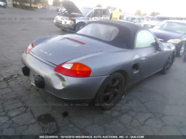 WP0CB29861U663529 - 2001 PORSCHE BOXSTER S GRAY photo 4