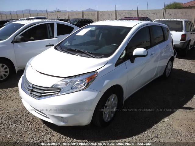 3N1CE2CP9EL388703 - 2014 NISSAN VERSA NOTE S/S PLUS/SV/SL WHITE photo 2