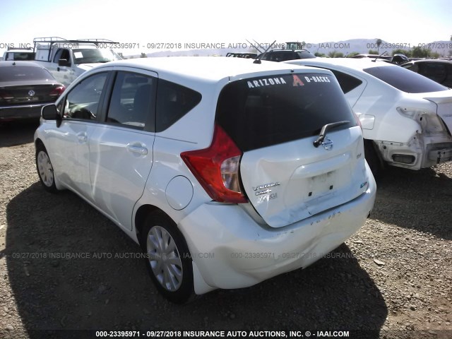 3N1CE2CP9EL388703 - 2014 NISSAN VERSA NOTE S/S PLUS/SV/SL WHITE photo 3