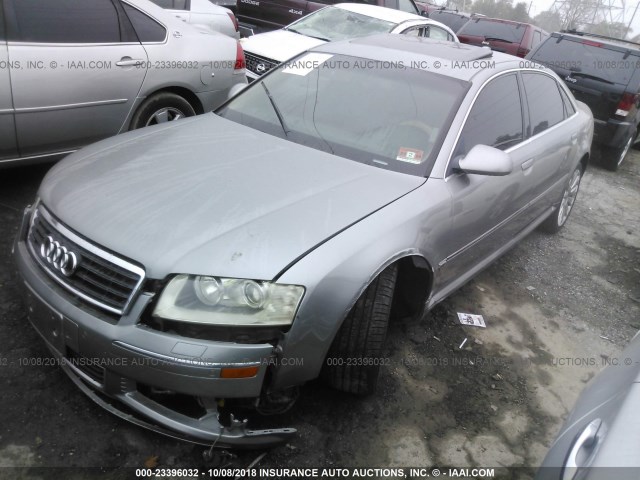 WAUML44E84N009170 - 2004 AUDI A8 L QUATTRO SILVER photo 2