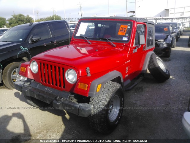 1J4FA39S72P742087 - 2002 JEEP WRANGLER / TJ X RED photo 2