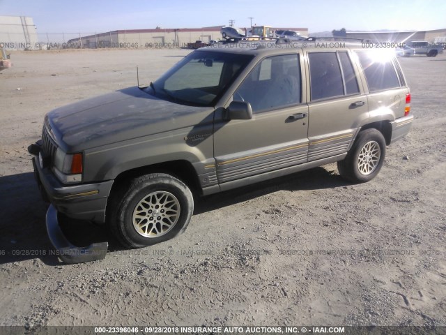 1J4GZ78Y5SC695675 - 1995 JEEP GRAND CHEROKEE LIMITED/ORVIS GRAY photo 2