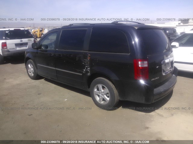 2D4RN5D11AR487728 - 2010 DODGE GRAND CARAVAN SXT BLACK photo 3