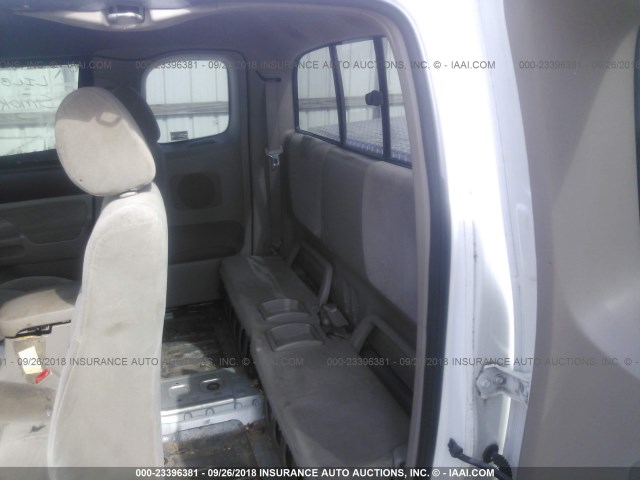 5TETU62N85Z033932 - 2005 TOYOTA TACOMA PRERUNNER ACCESS CAB WHITE photo 8