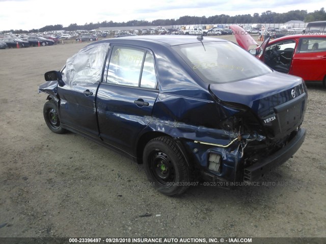 3N1CC11EX9L448317 - 2009 NISSAN VERSA S/SL BLUE photo 3