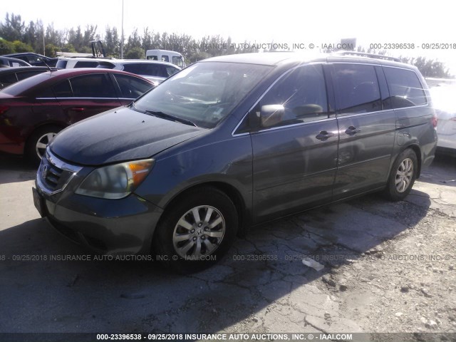 5FNRL38478B110614 - 2008 HONDA ODYSSEY EX GRAY photo 2