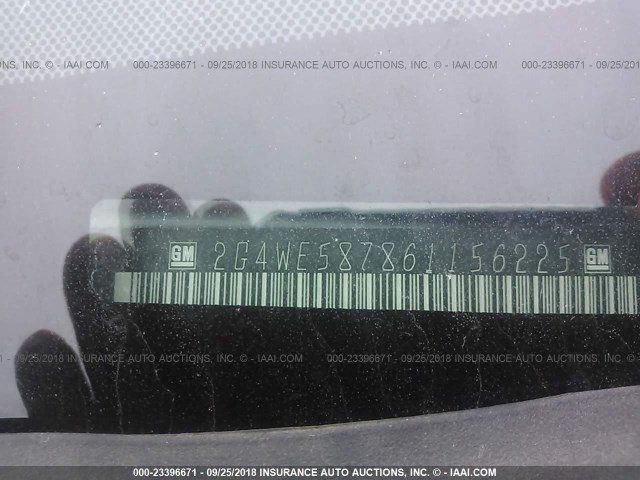 2G4WE587861156225 - 2006 BUICK LACROSSE CXS SILVER photo 9