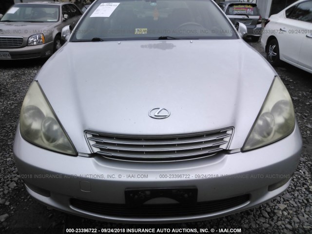 JTHBF30G625003348 - 2002 LEXUS ES 300 SILVER photo 6