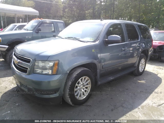 1GNFC13509R114742 - 2009 CHEVROLET TAHOE HYBRID BLUE photo 2