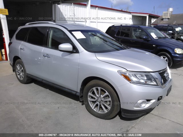 5N1AR2MN1FC708918 - 2015 NISSAN PATHFINDER S/SV/SL/PLATINUM SILVER photo 1