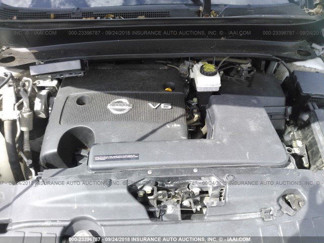 5N1AR2MN1FC708918 - 2015 NISSAN PATHFINDER S/SV/SL/PLATINUM SILVER photo 10