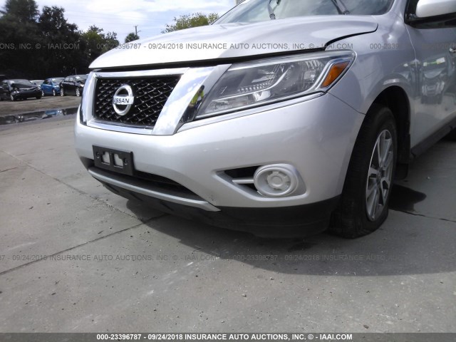 5N1AR2MN1FC708918 - 2015 NISSAN PATHFINDER S/SV/SL/PLATINUM SILVER photo 6