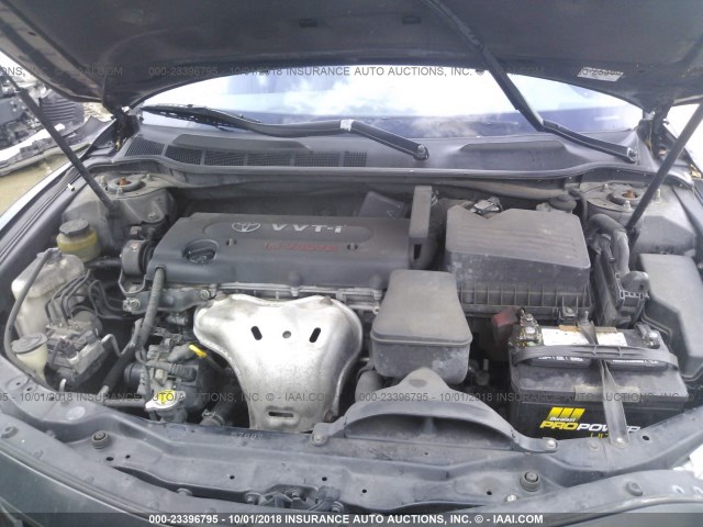 4T1BE46K18U739470 - 2008 TOYOTA CAMRY CE/LE/XLE/SE BLACK photo 10