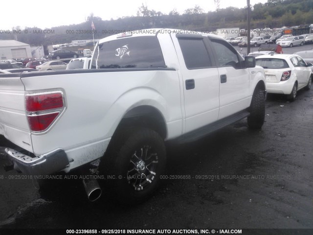 1FTFW1EF1CFB37364 - 2012 FORD F150 SUPERCREW WHITE photo 4