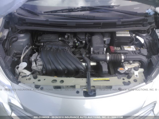 3N1CE2CP5FL387629 - 2015 NISSAN VERSA NOTE S/S PLUS/SV/SL/SR GRAY photo 10