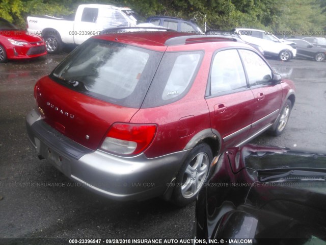 JF1GG68593G808037 - 2003 SUBARU IMPREZA OUTBACK SPORT RED photo 4