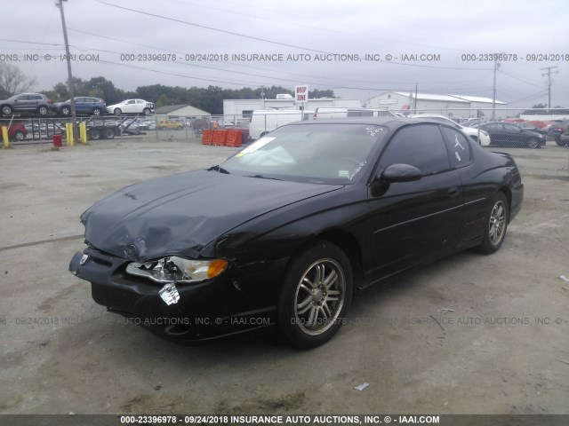 2G1WX15K329372262 - 2002 CHEVROLET MONTE CARLO SS შავი ფოტო 2