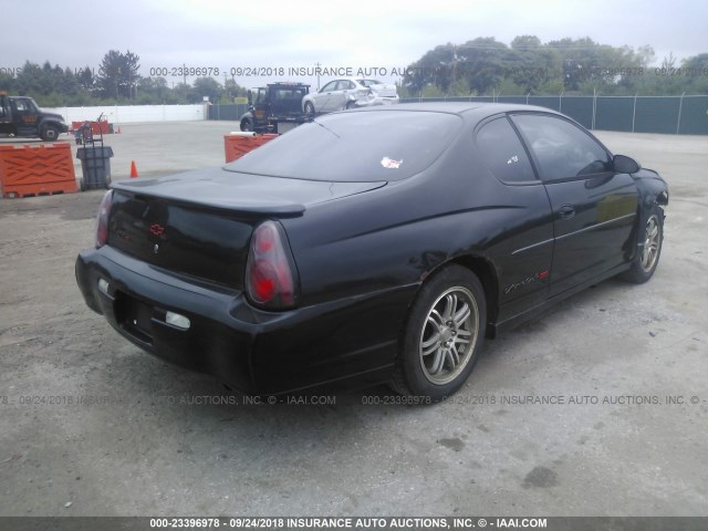 2G1WX15K329372262 - 2002 CHEVROLET MONTE CARLO SS შავი ფოტო 4