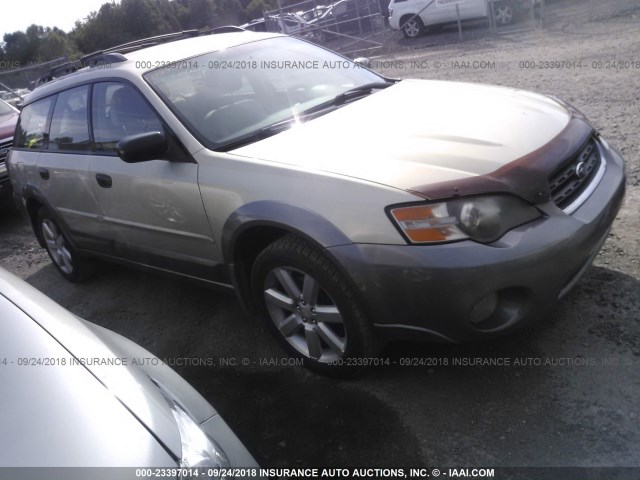 4S4BP61C957326213 - 2005 SUBARU LEGACY OUTBACK 2.5I GREEN photo 1