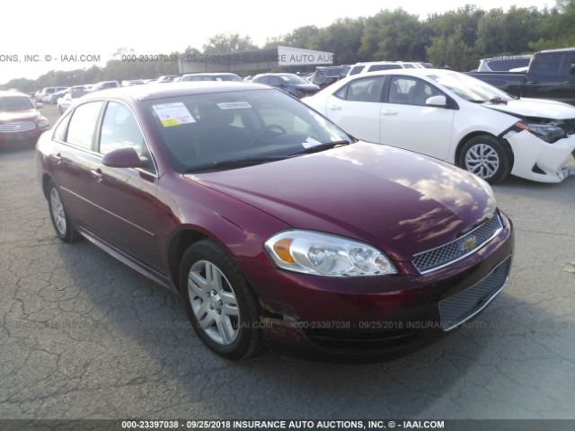 2G1WB5E32E1145971 - 2014 CHEVROLET IMPALA LIMITED LT MAROON photo 1