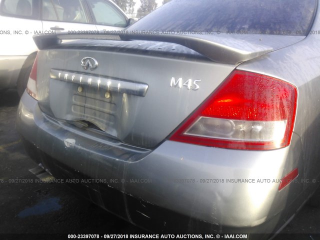 JNKAY41E63M002183 - 2003 INFINITI M45 SILVER photo 6