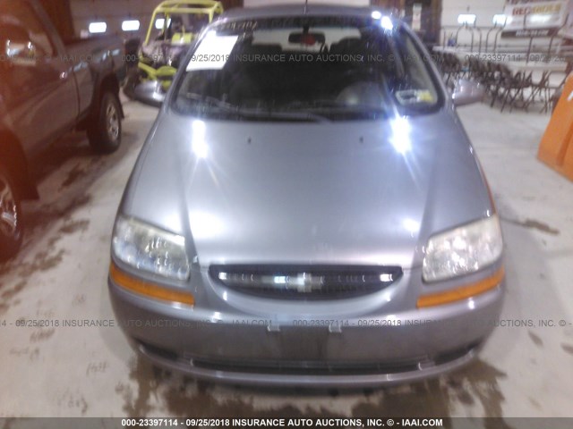 KL1TD66678B036100 - 2008 CHEVROLET AVEO LS GRAY photo 6