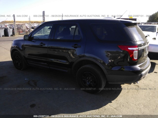 1FM5K8AR1DGC73016 - 2013 FORD EXPLORER POLICE INTERCEPTOR BLACK photo 3