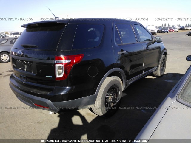 1FM5K8AR1DGC73016 - 2013 FORD EXPLORER POLICE INTERCEPTOR BLACK photo 4
