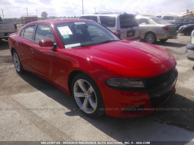 2C3CDXCT6JH142287 - 2018 DODGE CHARGER R/T RED photo 1