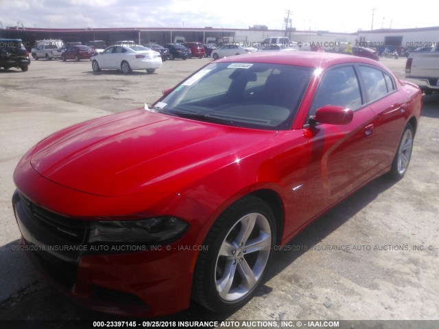 2C3CDXCT6JH142287 - 2018 DODGE CHARGER R/T RED photo 2