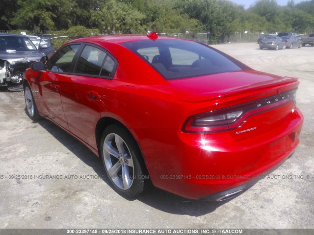 2C3CDXCT6JH142287 - 2018 DODGE CHARGER R/T RED photo 3