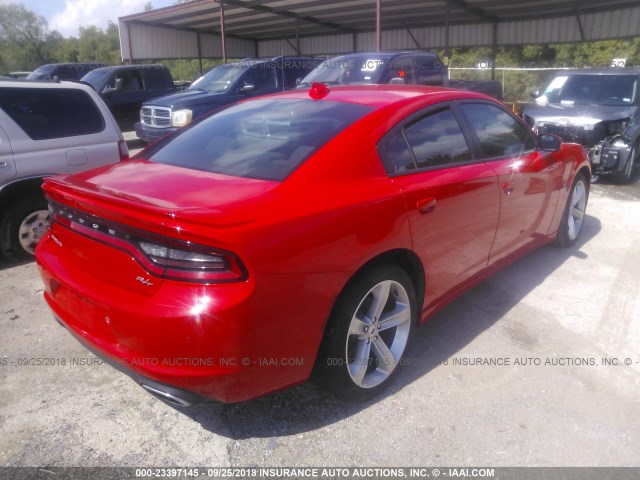 2C3CDXCT6JH142287 - 2018 DODGE CHARGER R/T RED photo 4