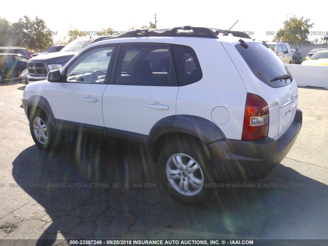 KM8JN12DX6U317275 - 2006 HYUNDAI TUCSON GLS/LIMITED WHITE photo 3