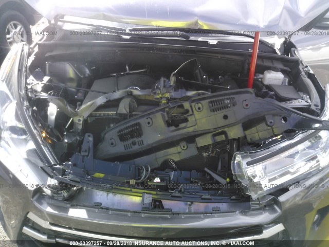 5TDZZRFH0HS230564 - 2017 TOYOTA HIGHLANDER LE/LE PLUS GRAY photo 10