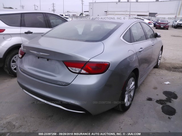 1C3CCCAB2FN590501 - 2015 CHRYSLER 200 LIMITED SILVER photo 4