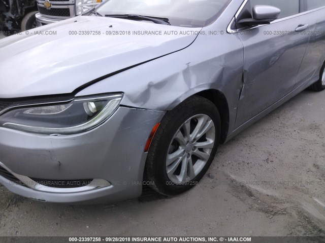 1C3CCCAB2FN590501 - 2015 CHRYSLER 200 LIMITED SILVER photo 6