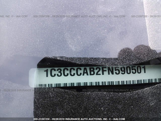 1C3CCCAB2FN590501 - 2015 CHRYSLER 200 LIMITED SILVER photo 9