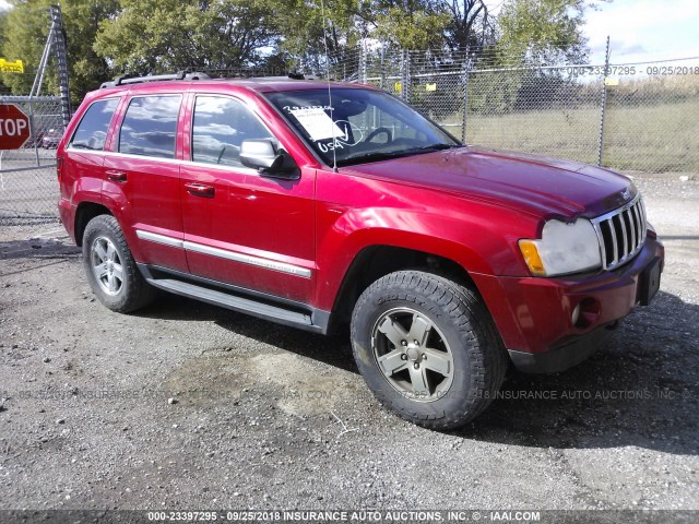 1J4HR58245C519905 - 2005 JEEP GRAND CHEROKEE LIMITED RED photo 1