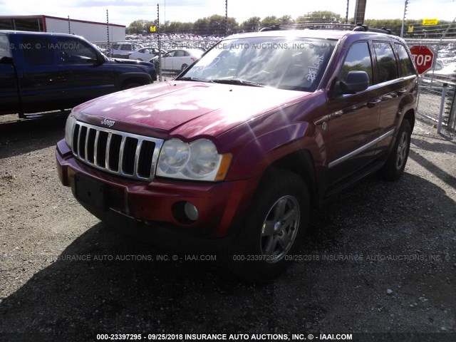 1J4HR58245C519905 - 2005 JEEP GRAND CHEROKEE LIMITED RED photo 6