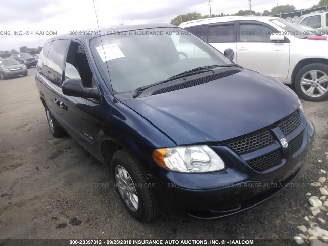 2B4GP44351R373528 - 2001 DODGE GRAND CARAVAN SPORT BLUE photo 1