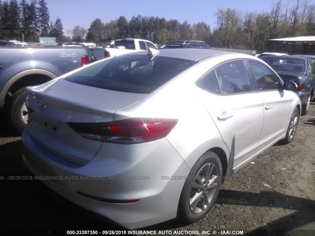 5NPD84LF1JH311135 - 2018 HYUNDAI ELANTRA SEL/VALUE/LIMITED SILVER photo 4