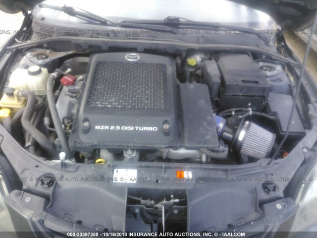 JM1BK34M181801740 - 2008 MAZDA SPEED 3 Schwarz Foto 10