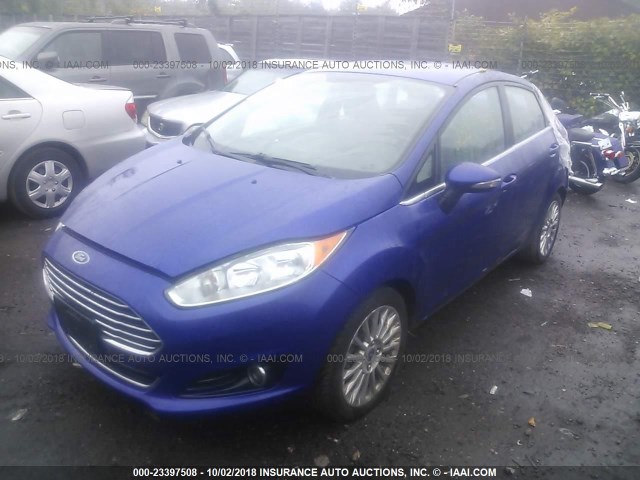 3FADP4CJ0EM144747 - 2014 FORD FIESTA TITANIUM BLUE photo 2