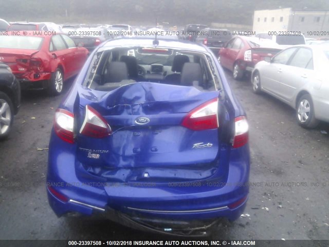 3FADP4CJ0EM144747 - 2014 FORD FIESTA TITANIUM BLUE photo 6