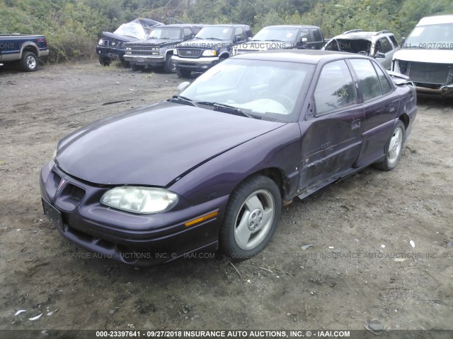 1G2NW52MXVC813437 - 1997 PONTIAC GRAND AM GT PURPLE photo 2