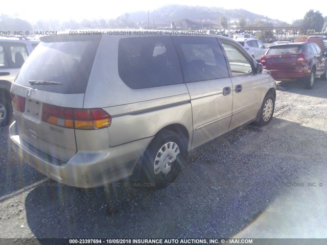 5FNRL18572B005351 - 2002 HONDA ODYSSEY LX TAN photo 4