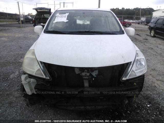 3N1BC1CP6BL384518 - 2011 NISSAN VERSA S/SL WHITE photo 6