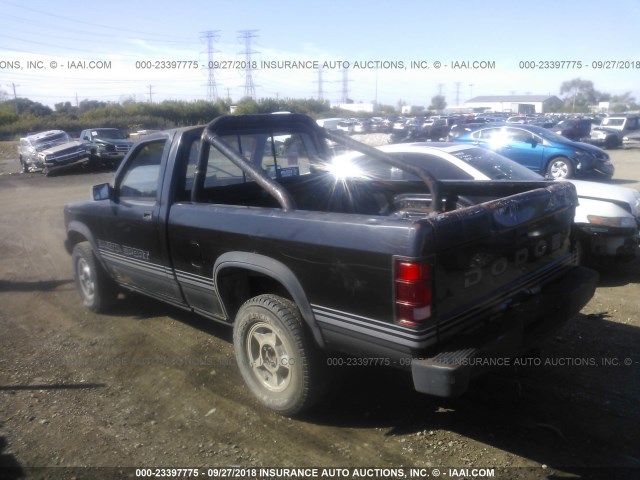 1B7GG66X1KS171350 - 1989 DODGE DAKOTA SPORT BLACK photo 3