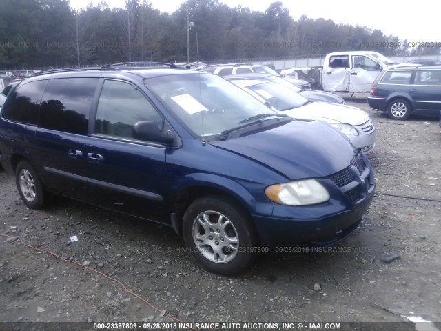 2D4GP74L53R134359 - 2003 DODGE GRAND CARAVAN EX BLUE photo 1